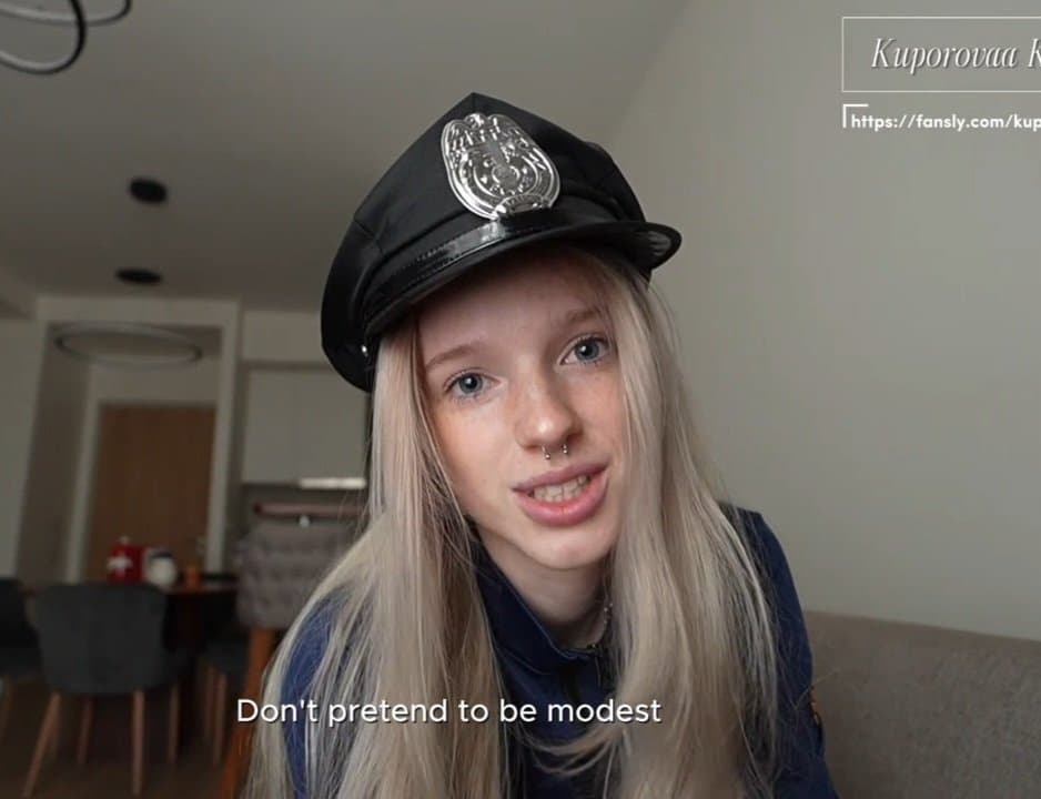 I fucked my stepsister dressed as a police officer