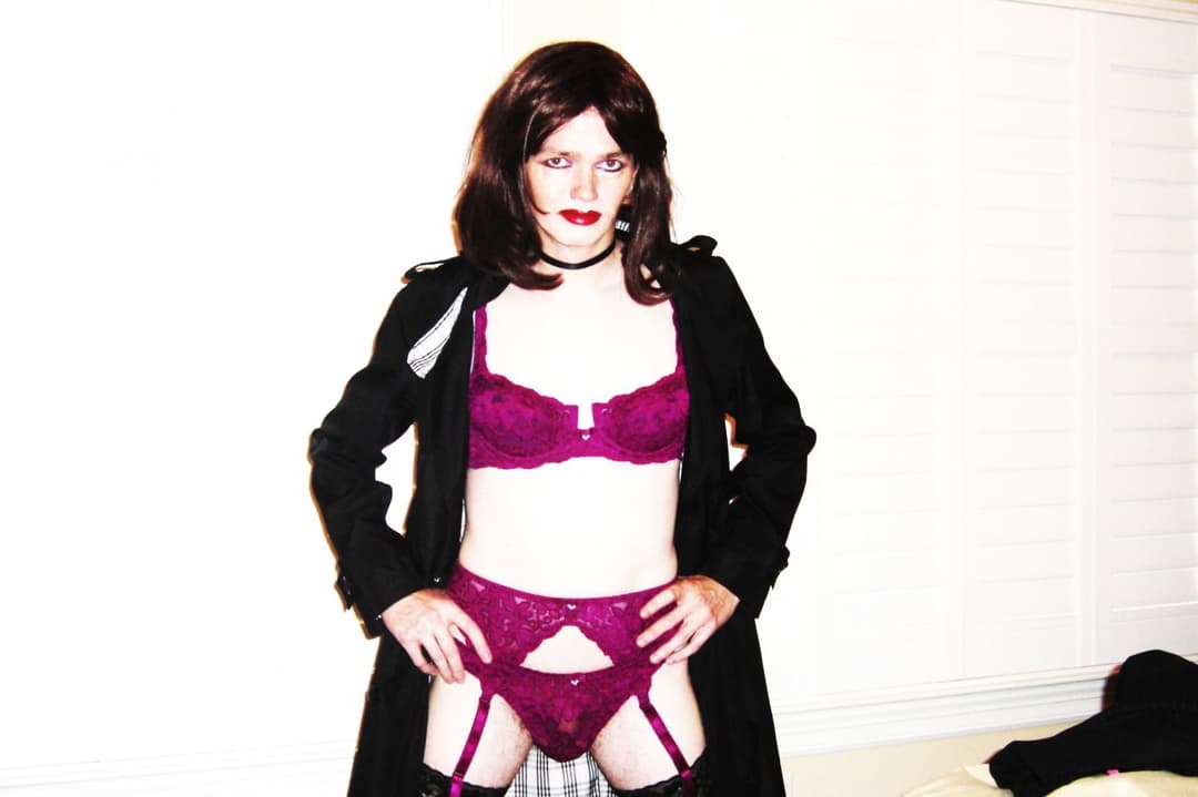 Cindy in Purple Garter