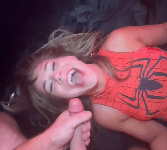 cosplay sex with horny spider girl leads to cumshot
