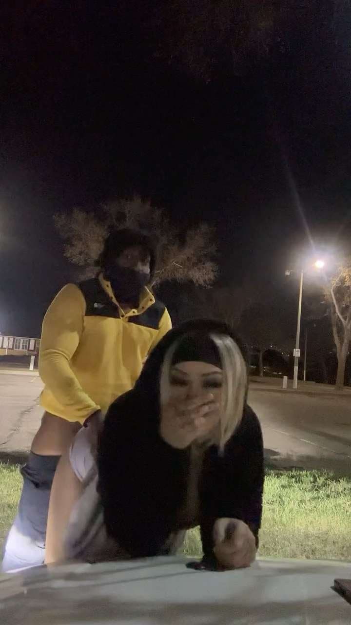 Hot Babe in Short Skirt Twerking Sex in Parking Lot