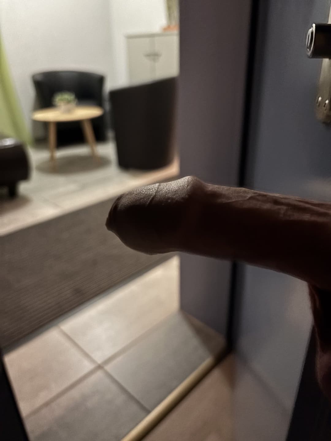 Click to view full size Jerking in front of the window of the hotel room