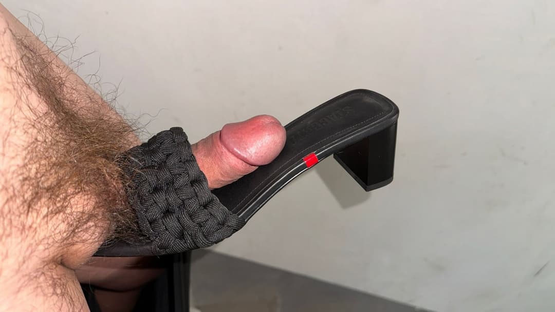 Cock & cum into asian shoes