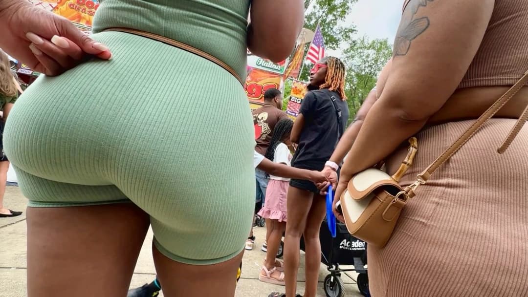 Green & Brown Booty Shorts
