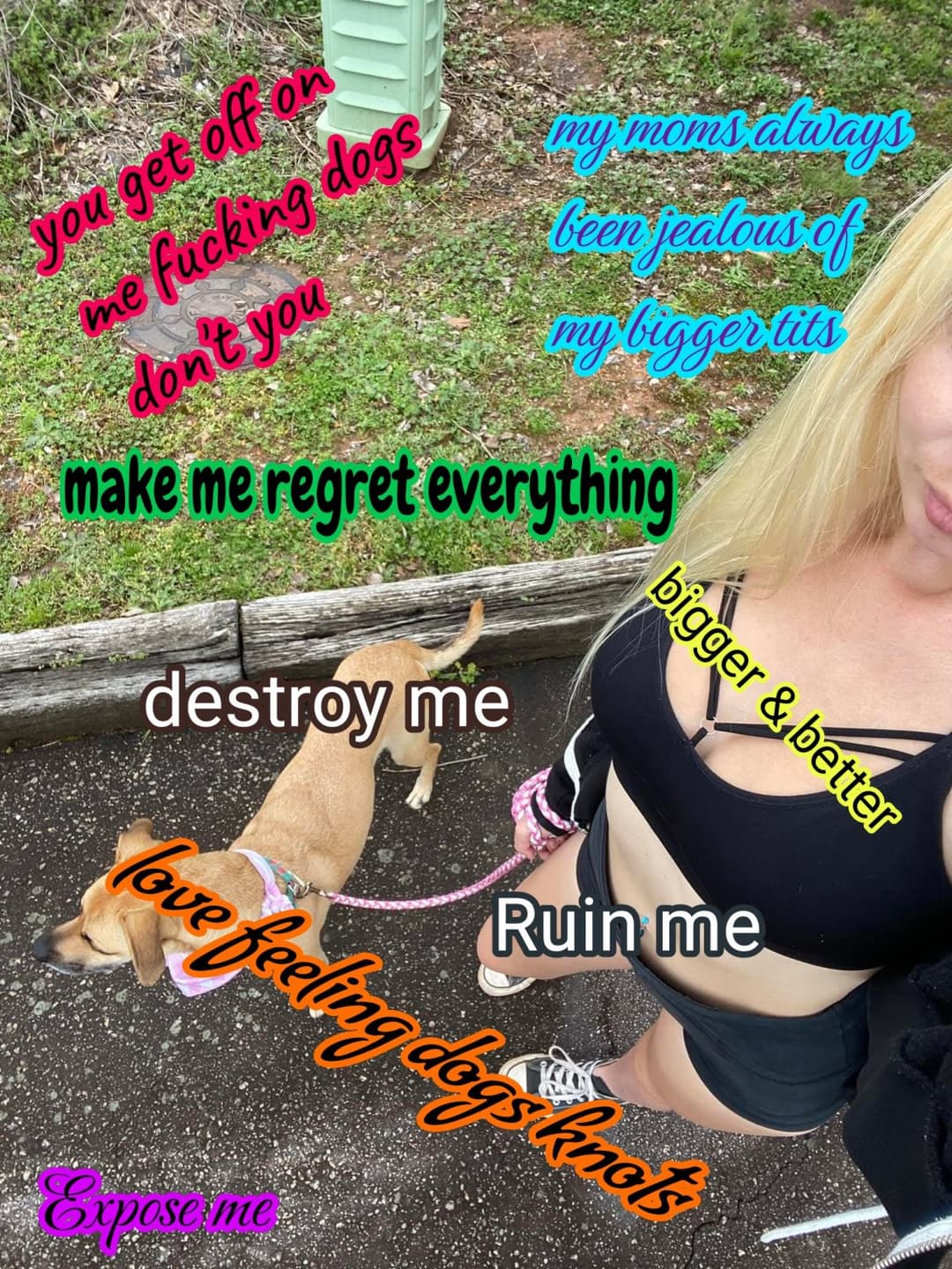 Daughter has always made fun of my tits being smaller humiliating them for being so pathetic tiny