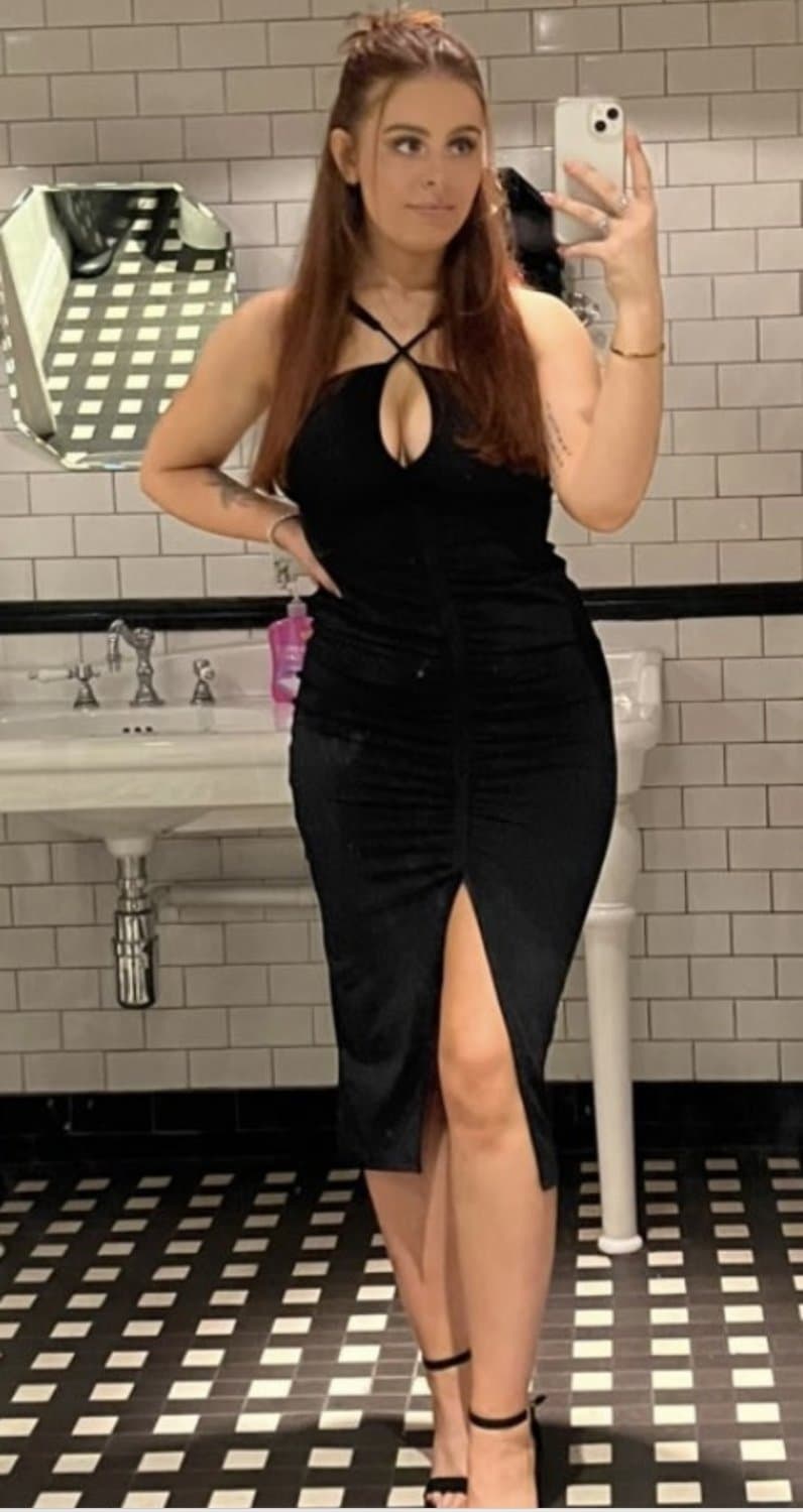 Redhead slut needs her face and tits covered in cum