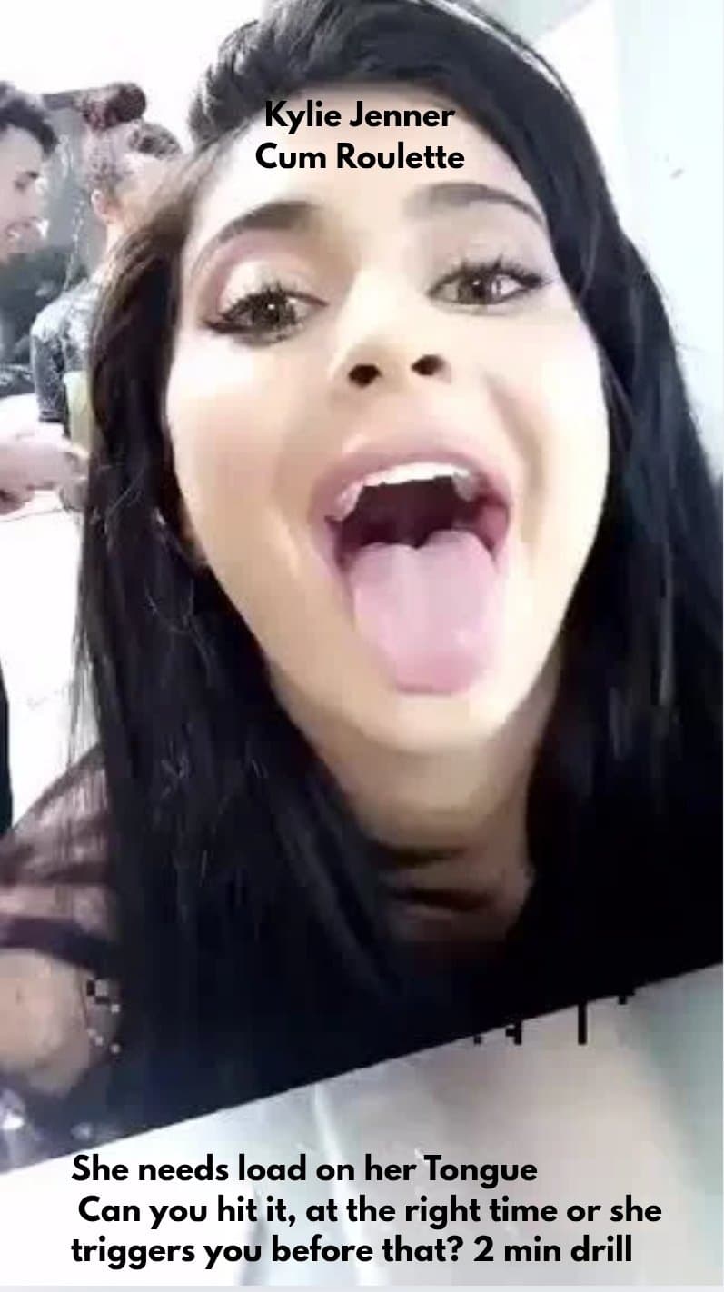 Celebrity Cum Roulette Kylie Jenner Milf JOI Influencer Thot 2 Min Drill try to hit her tongue