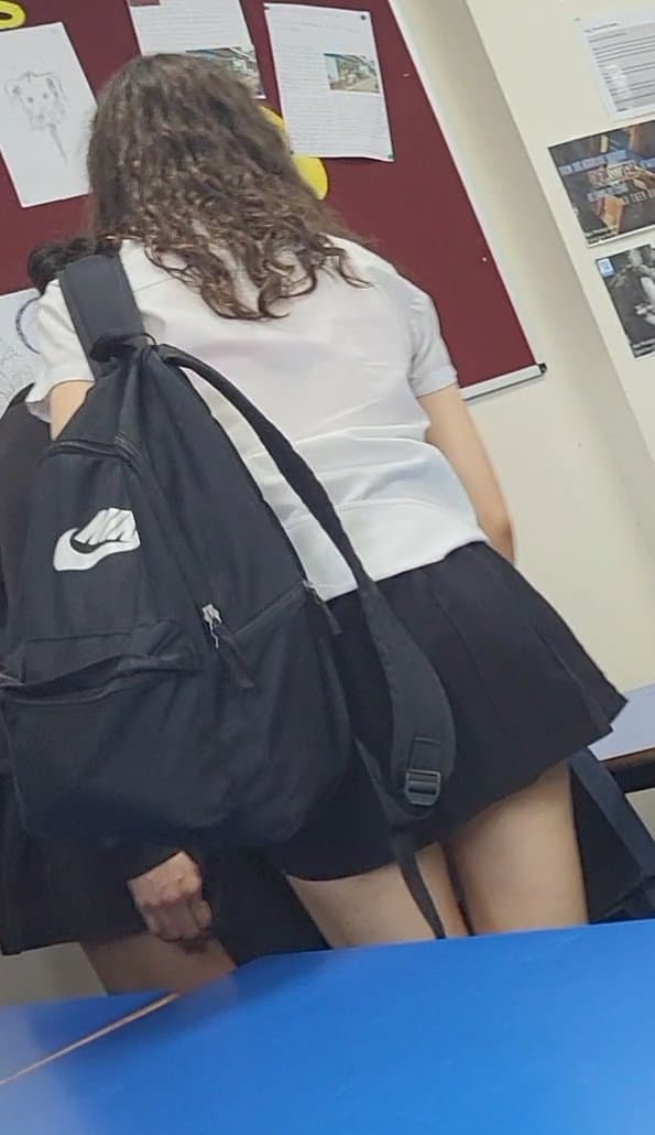 Candid pics of Lola with a short skirt on