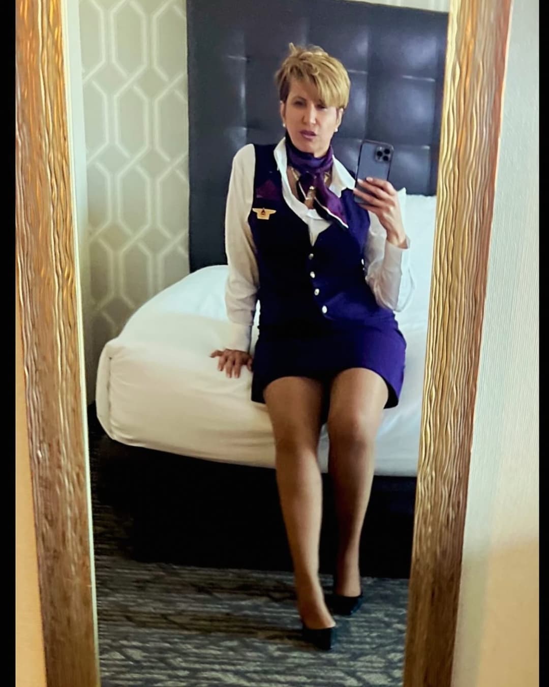 Thick Gilf flight attendant 3