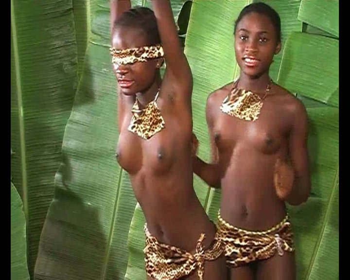 Cocoa-brown women dance naked