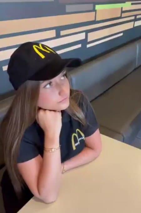 Cute lesbian Mcdonalds worker gets fingered by female co-worker