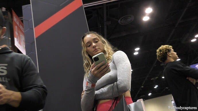 Gym Girl in Red Shorts Creep