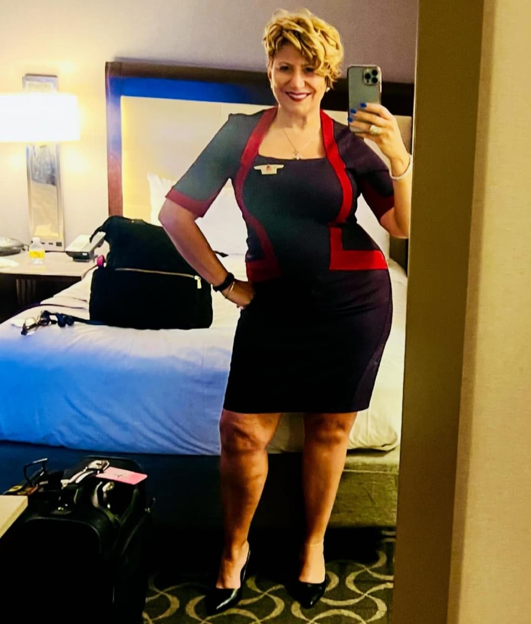 Thick Gilf flight attendant 3