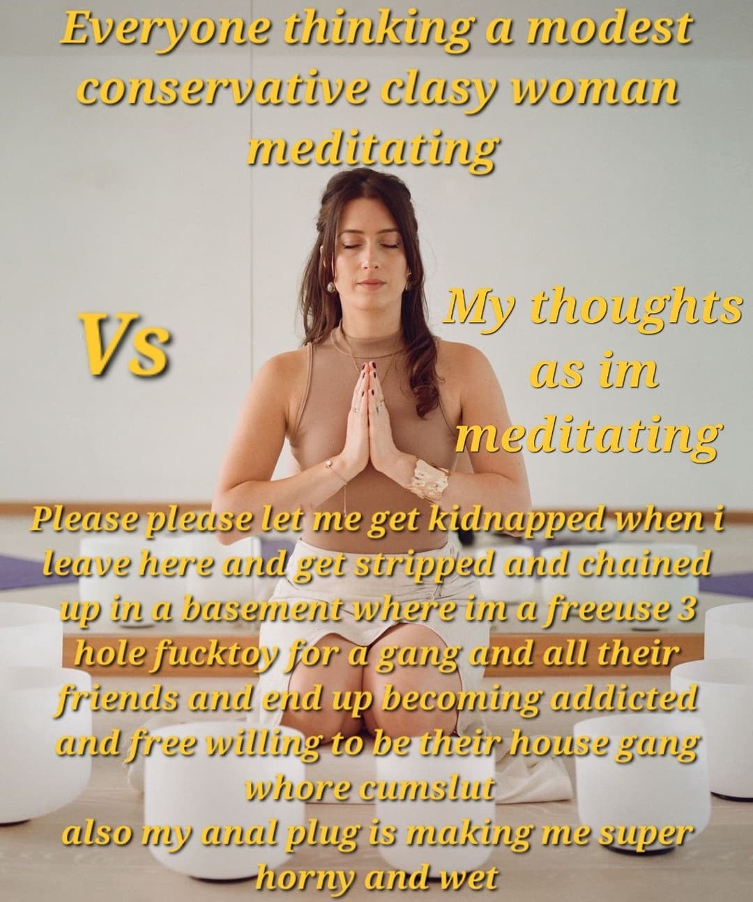 Captioned cumdump, please use my caption, I want to go viral. Dm me and show me where I end up.