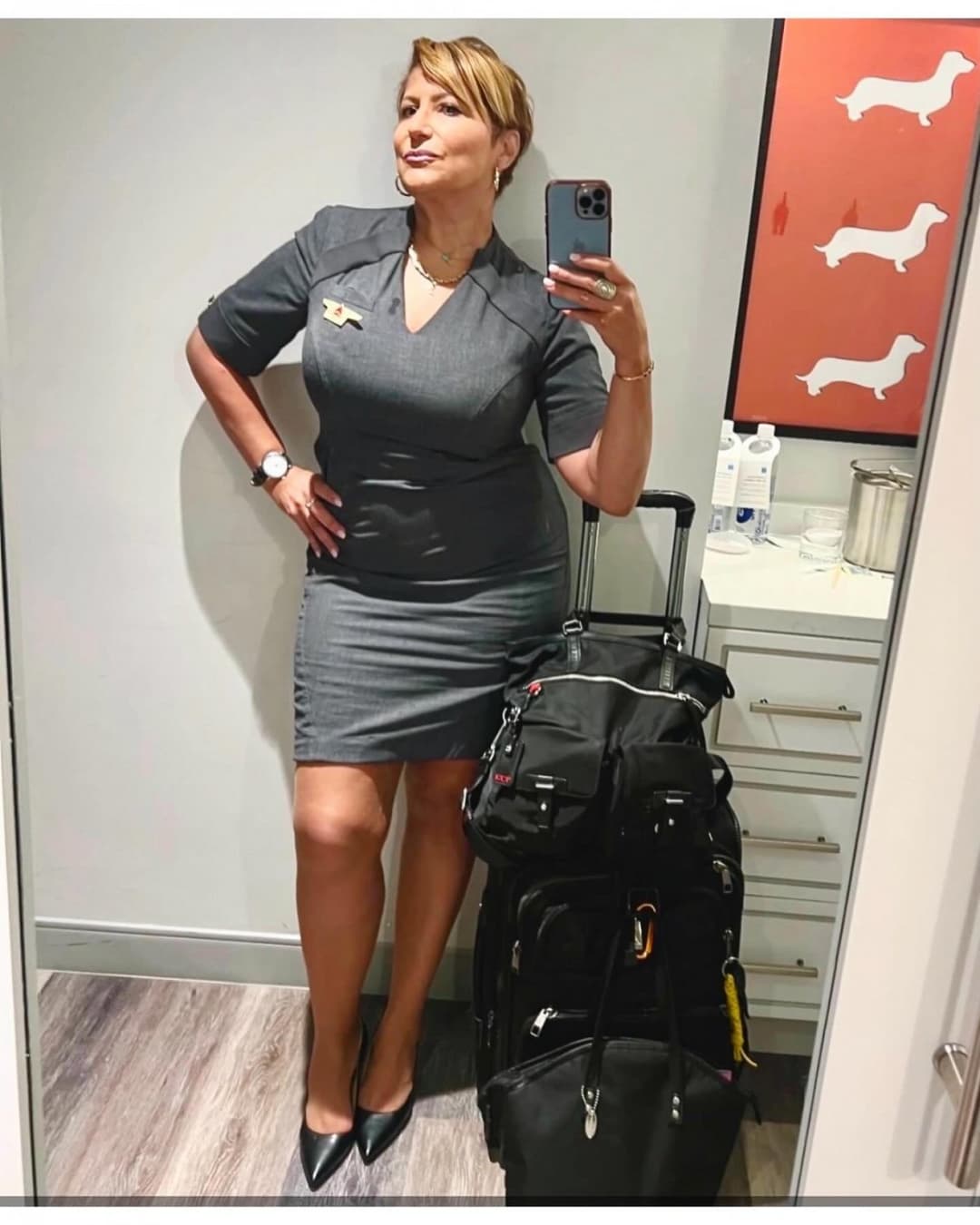 Thick Gilf flight attendant 3
