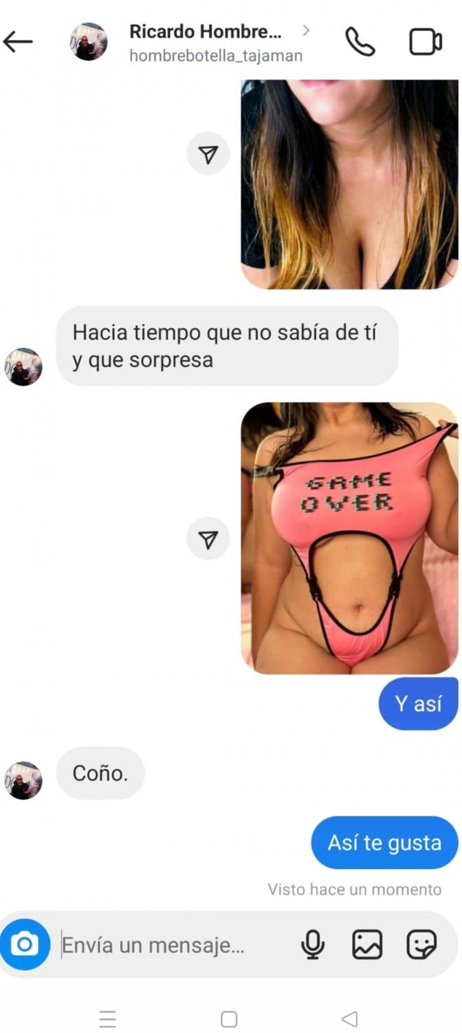 La exmujer de un amigo le escribe y el amigo se lo goza con la cerda (María Jesús Mata)