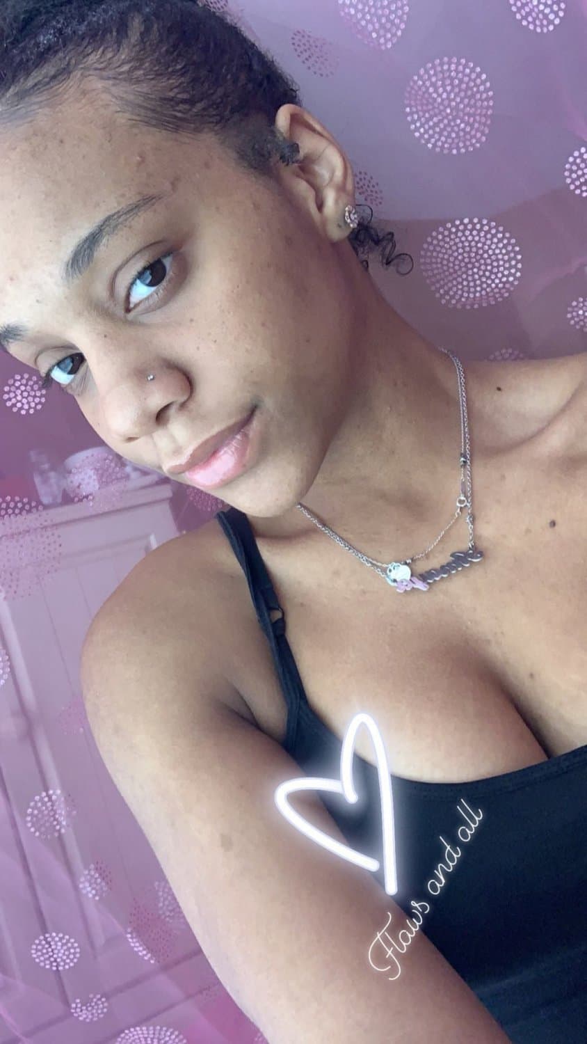 Sexy casual ebony babe mya