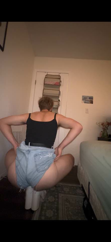 skinny fag-husband wearing wifes lingerie and gets horny from posing! CBT! kik: dammyxo