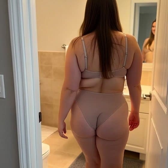 Busty babe in bra and panties