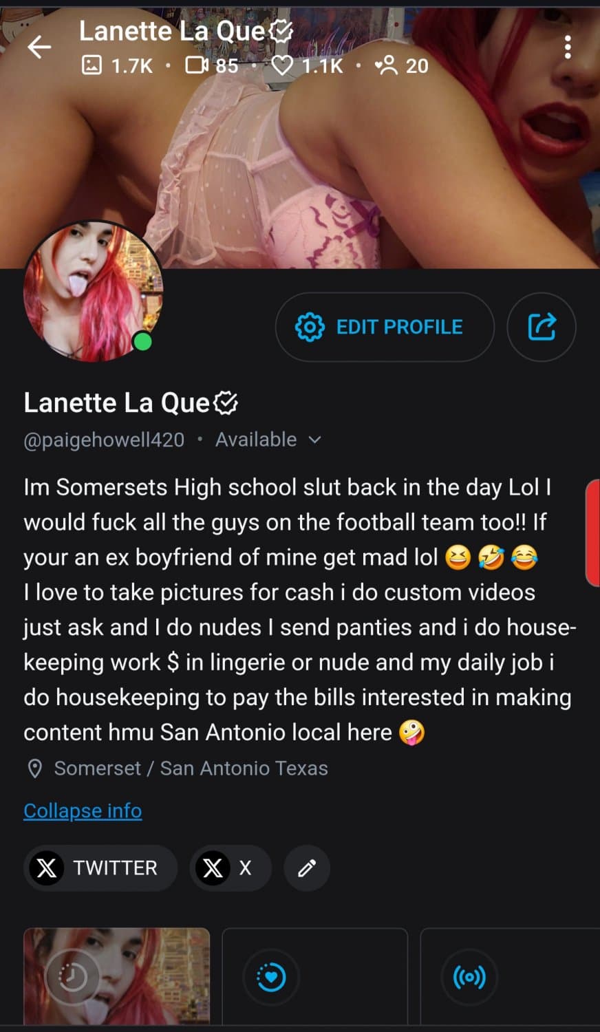exposed for my boss San Antonio Onlyfans Slut Lanette La Que Aka Paige Howell paigey1248 exposed 210