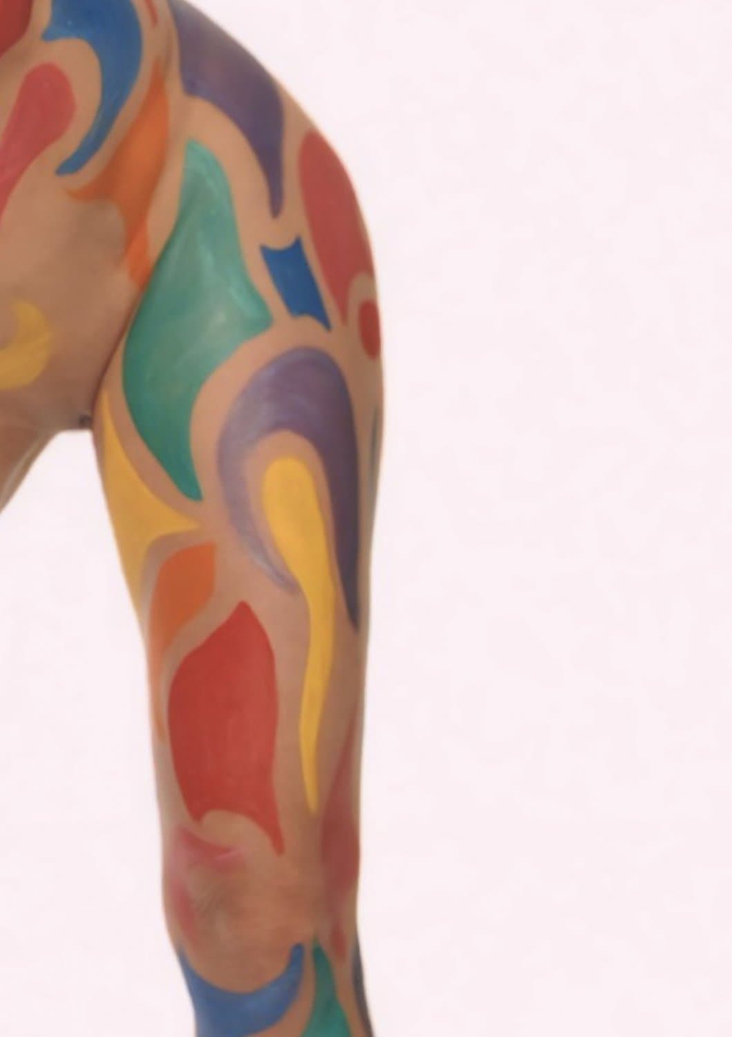 Desi Slut nude body paint shoot