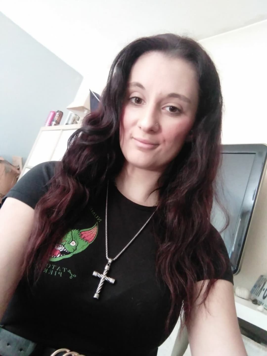 Sharing your tits with the world. How very Christian.