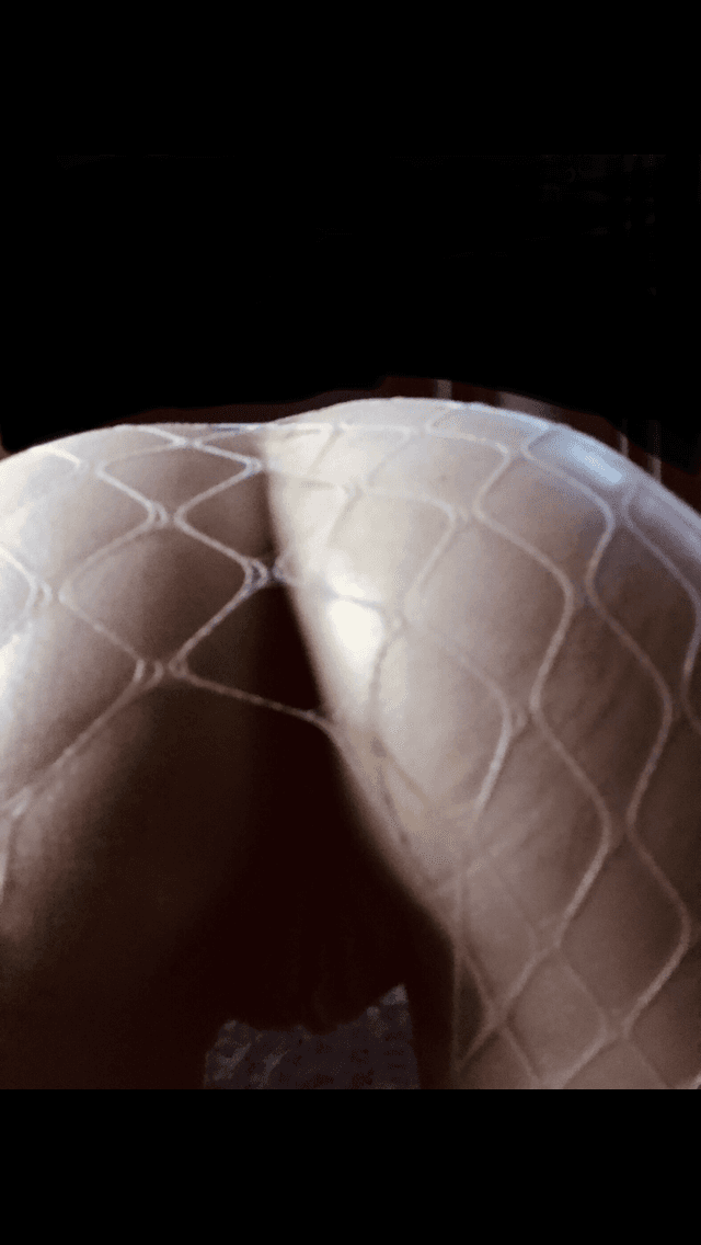 Sexy eyes Petite British biker milf tight body in white lace and fishnet body suit