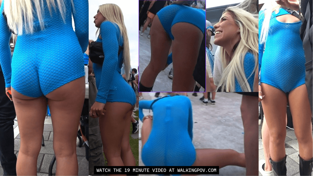 Spying on My Neighbor at the Carnival - Caught Her in These Skin-Tight Leggings!