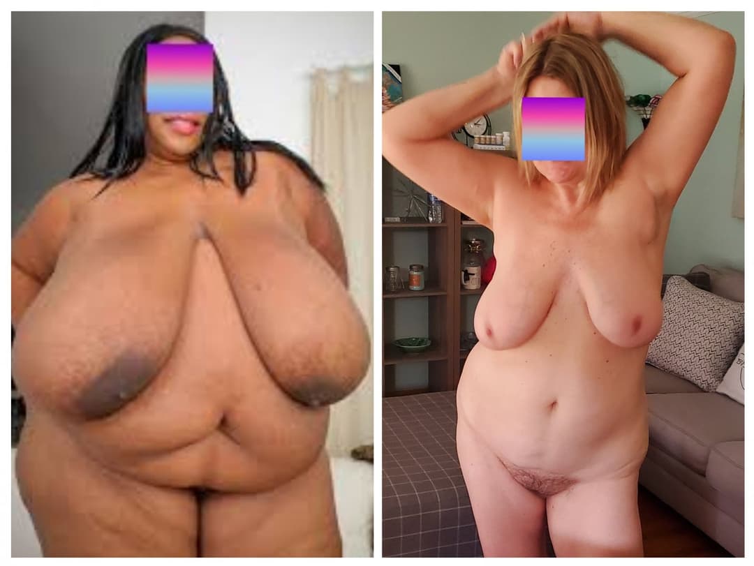 COLLAGE#4 me side by side with some of the BIGGEST BOOBS on erome