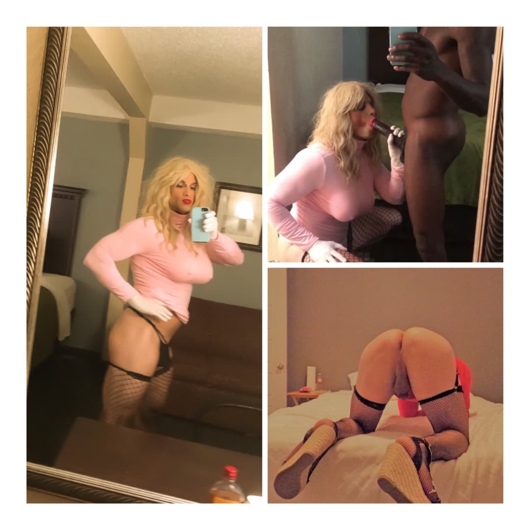 Big tit girlfriend catches boyfriend dressing as sissy and sucking BBC and dumps him