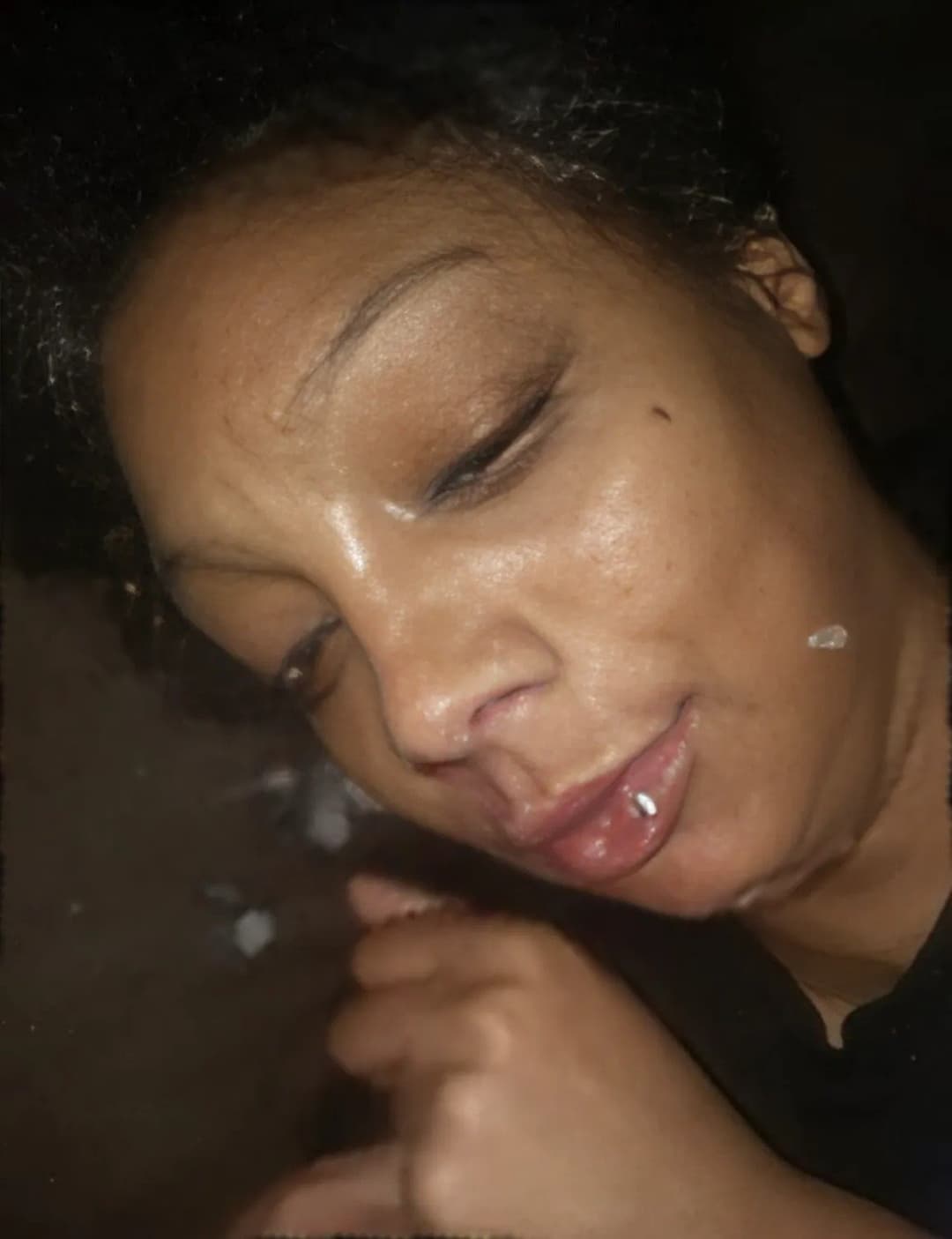 Shandela Woodson facial sperm penis ejaculation sperm swallow dick sucking