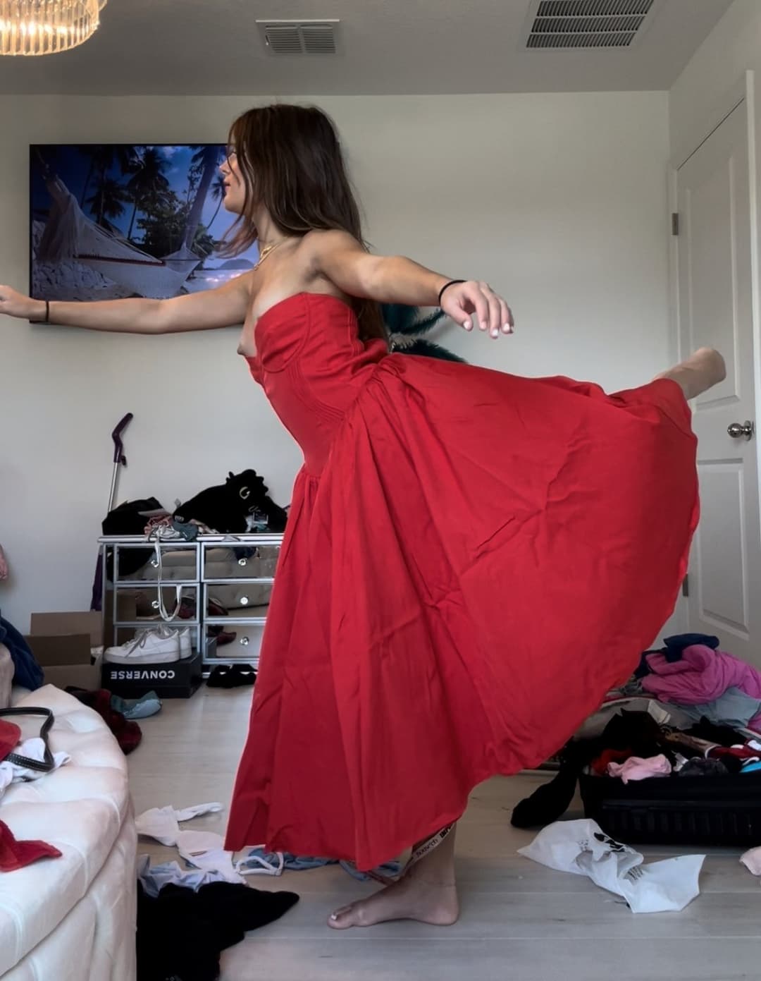 Famous TikTok teen nip slip