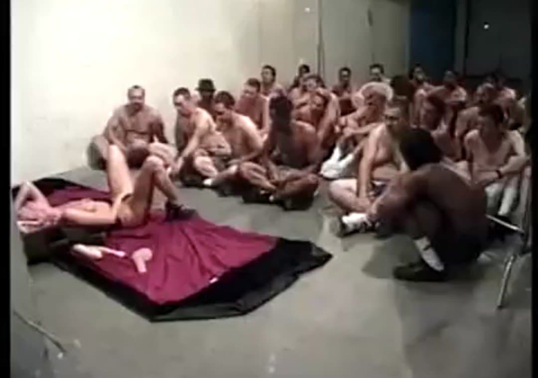 Click to view full size An entire army of dicks to feed the hunger of a blonde slut.