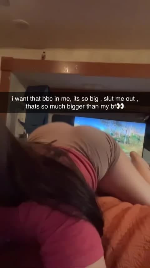 white girl wants bbc , she wants to cheat on her bf while hes working ?