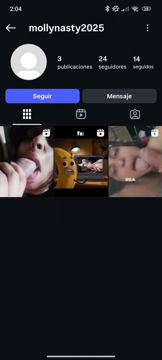 Puta argentina chupando una verga en Instagram