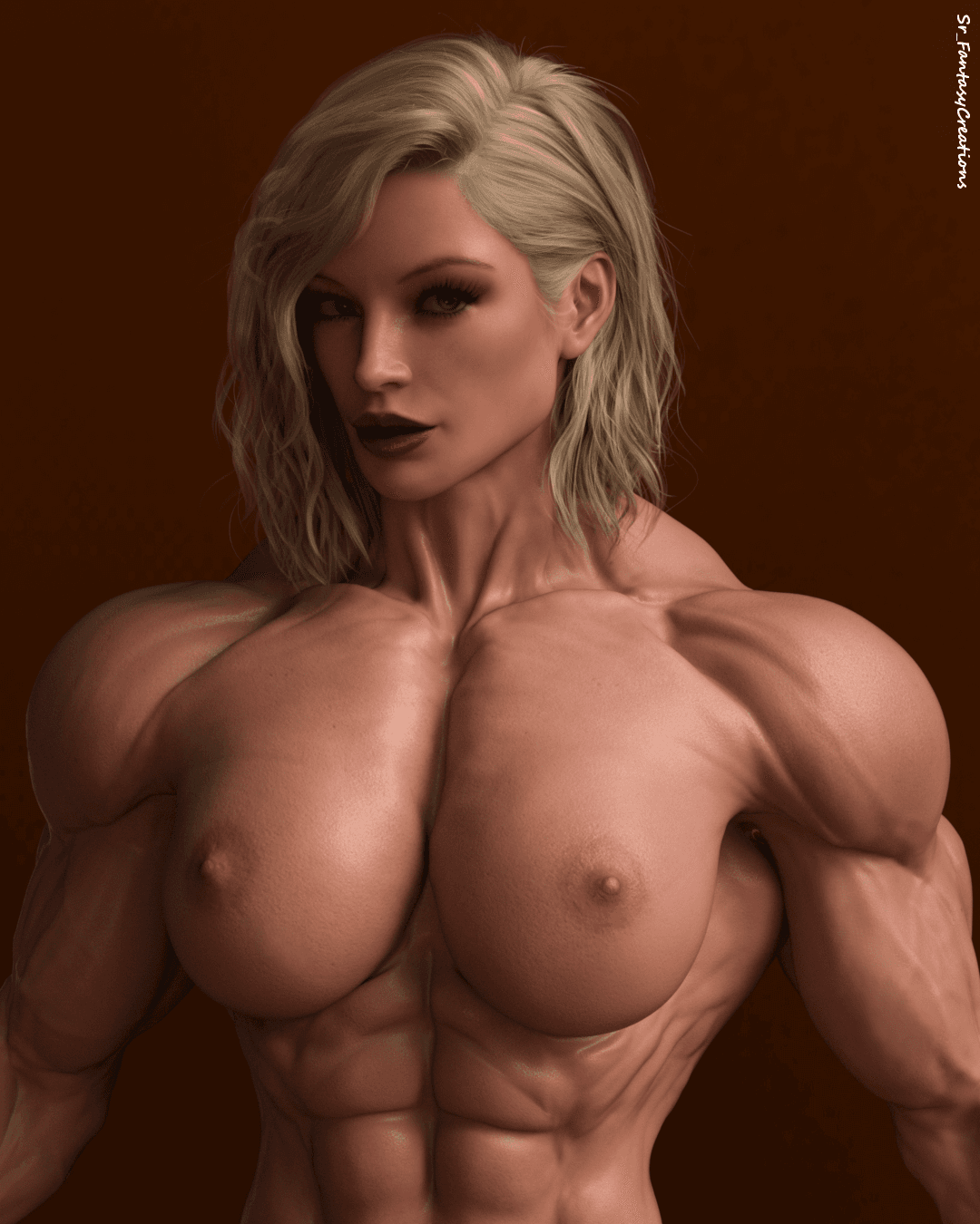 Nude Ms Olympia, mandatory muscle touching & feeling