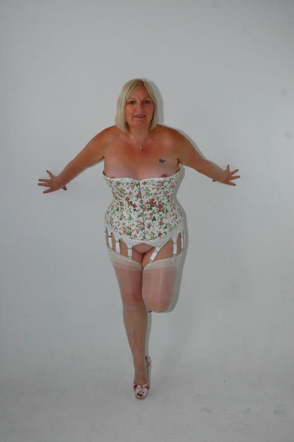 Uk mature blonde corset wife