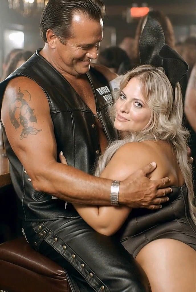 Initiation into the biker club finished BJ for the president filmed in front of the club members.