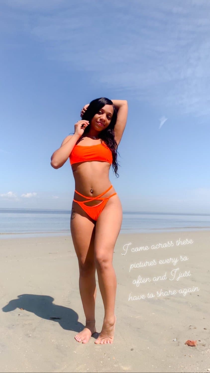 Sexy casual ebony babe mya