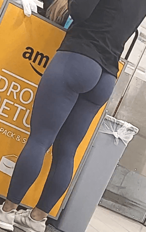 Big ass public thong