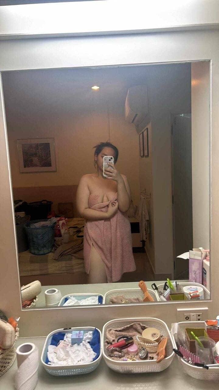 She secretly came to see someone else after her husband came.