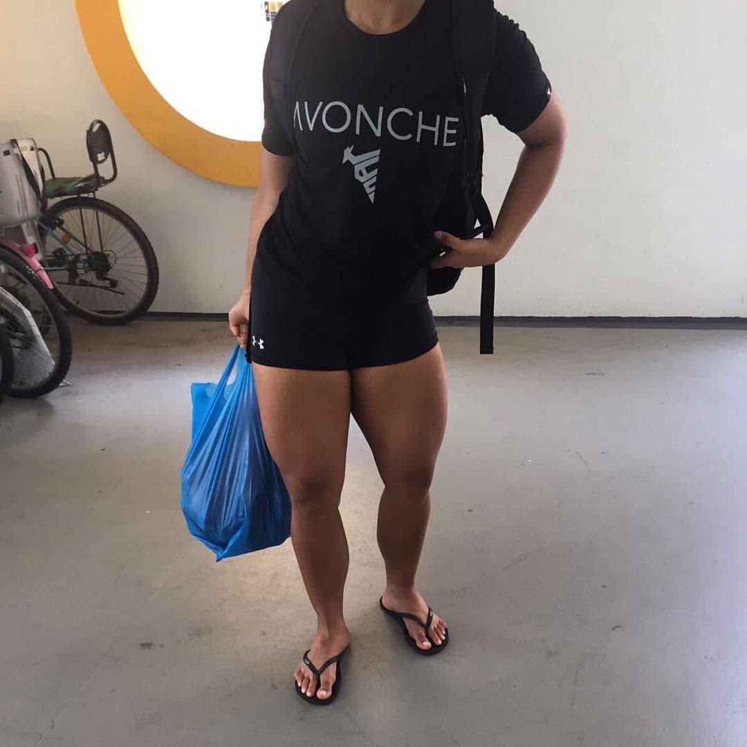 My favourite fitness girl with big thigh but I like her thigh more But she arrogance type