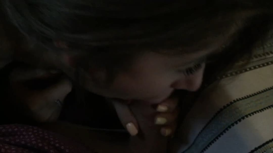 Cheating wife giving her neighbor a blowjob at the holiday party