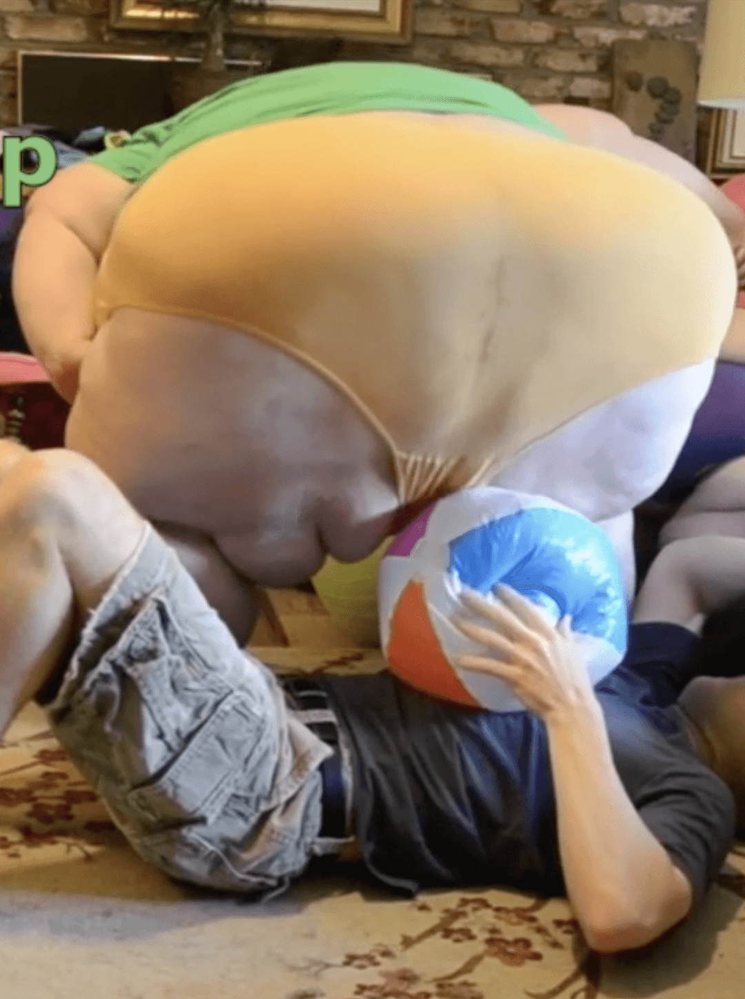 Crushed By Sloppy SSBBW In Shit Stained Granny Panties