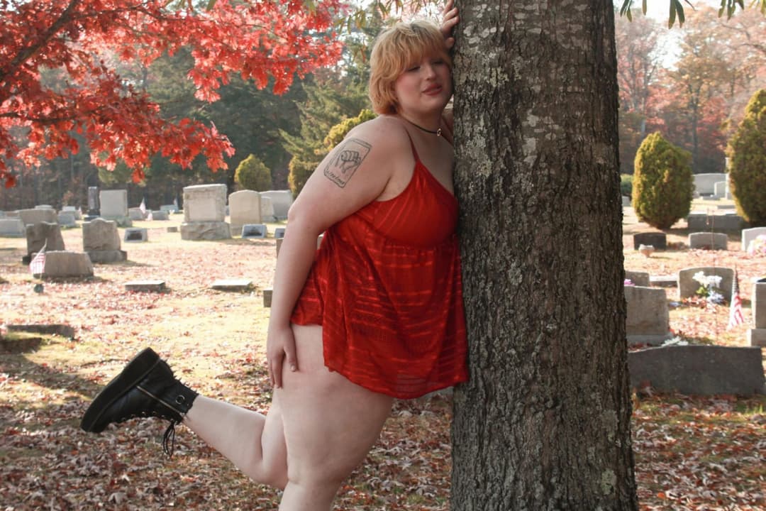 Boudoir shoot at cemetery