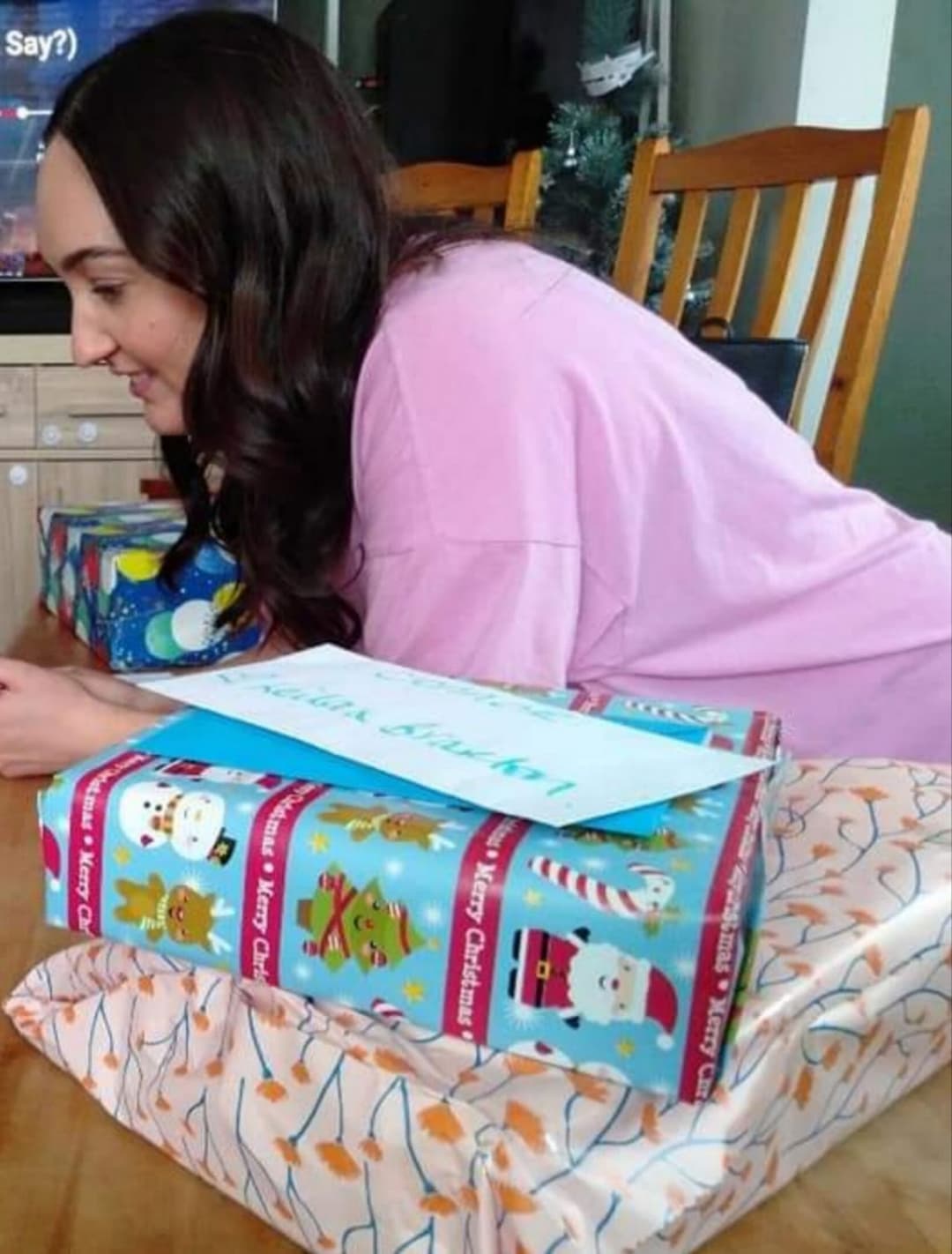 Cute shared brunette wife