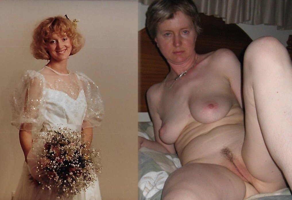 Bride dressed undressed