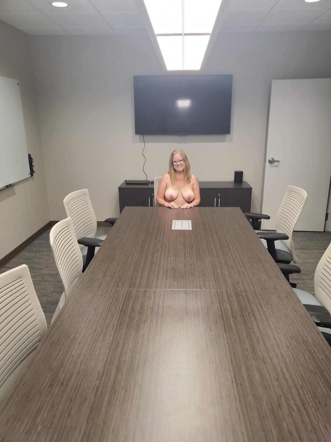 Chubby Webslut Wife at the Office pt. 2