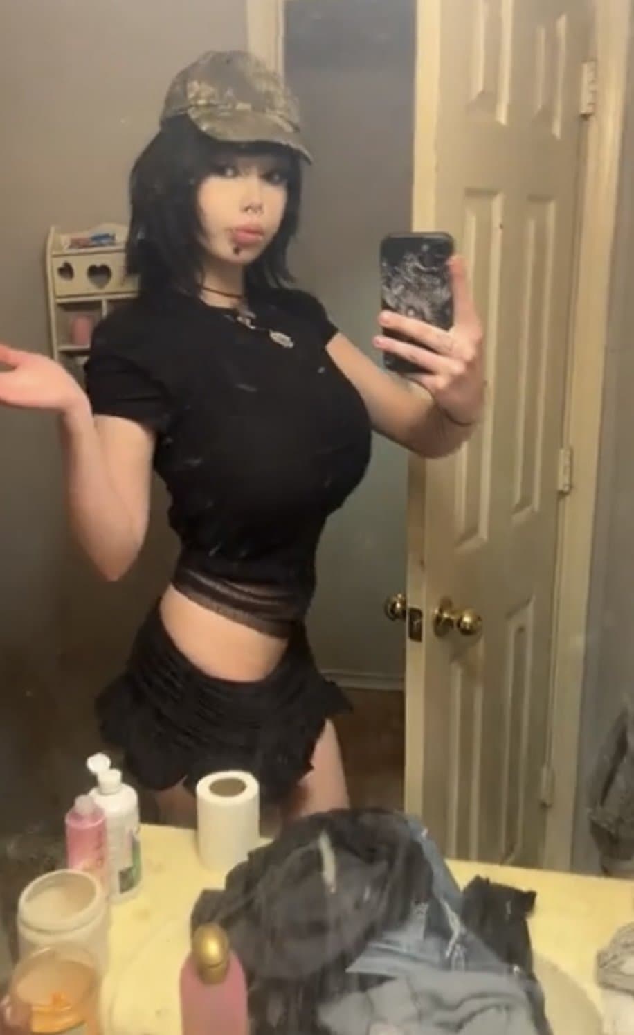 BIG, BUSTY, HUGE, GIGANTIC Titty Goth / Alternative Girl. Who loves attention online.
