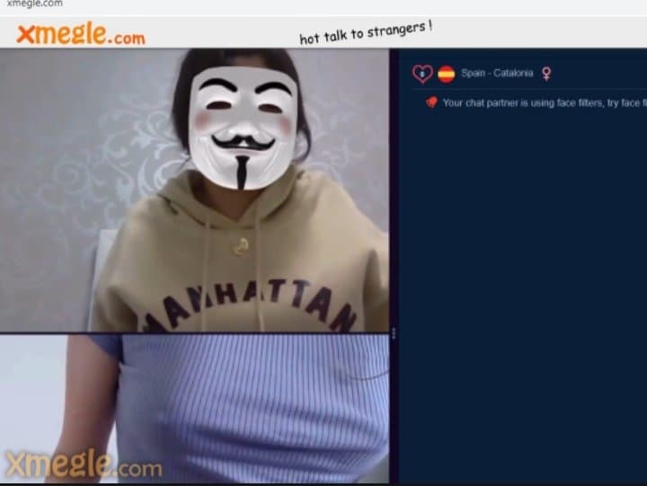 A girl in a mask intrigued another girl, but then took it off