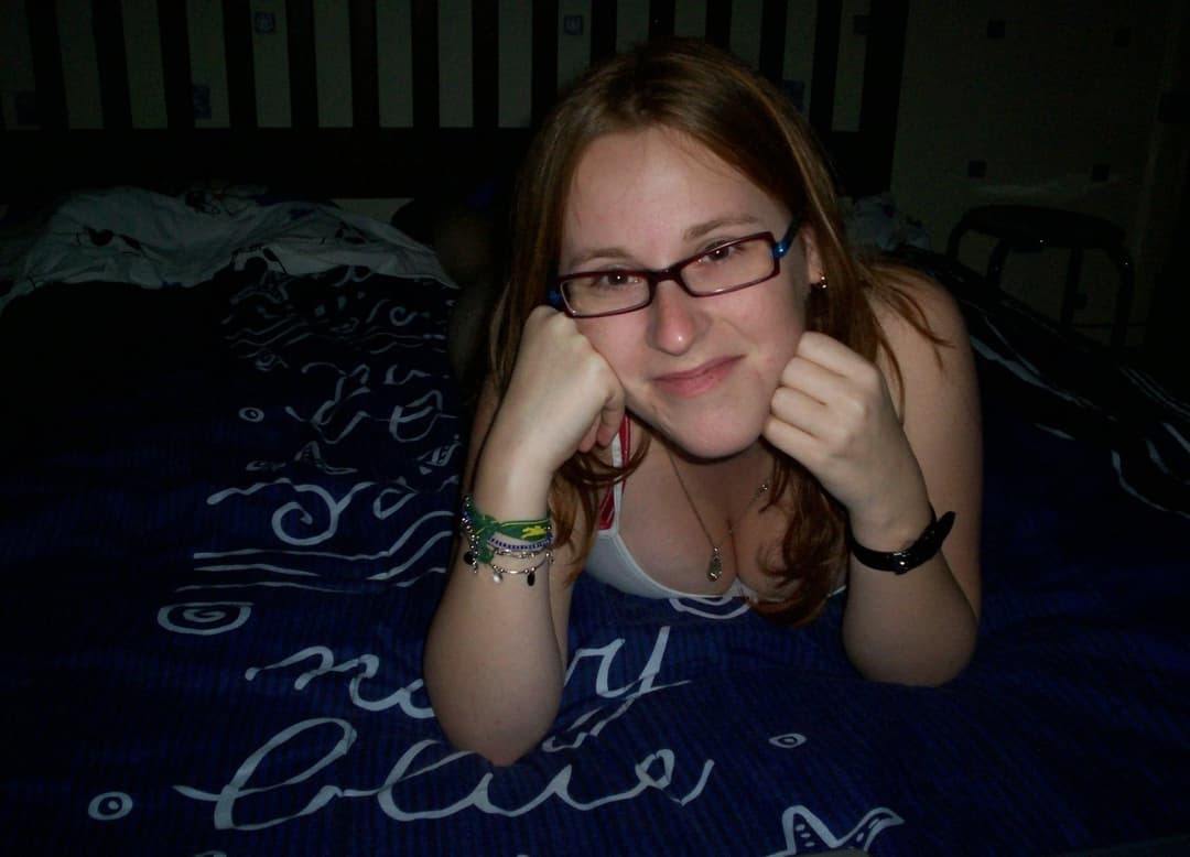 Click to view full size Cute Nerdy Redhead with Glasses